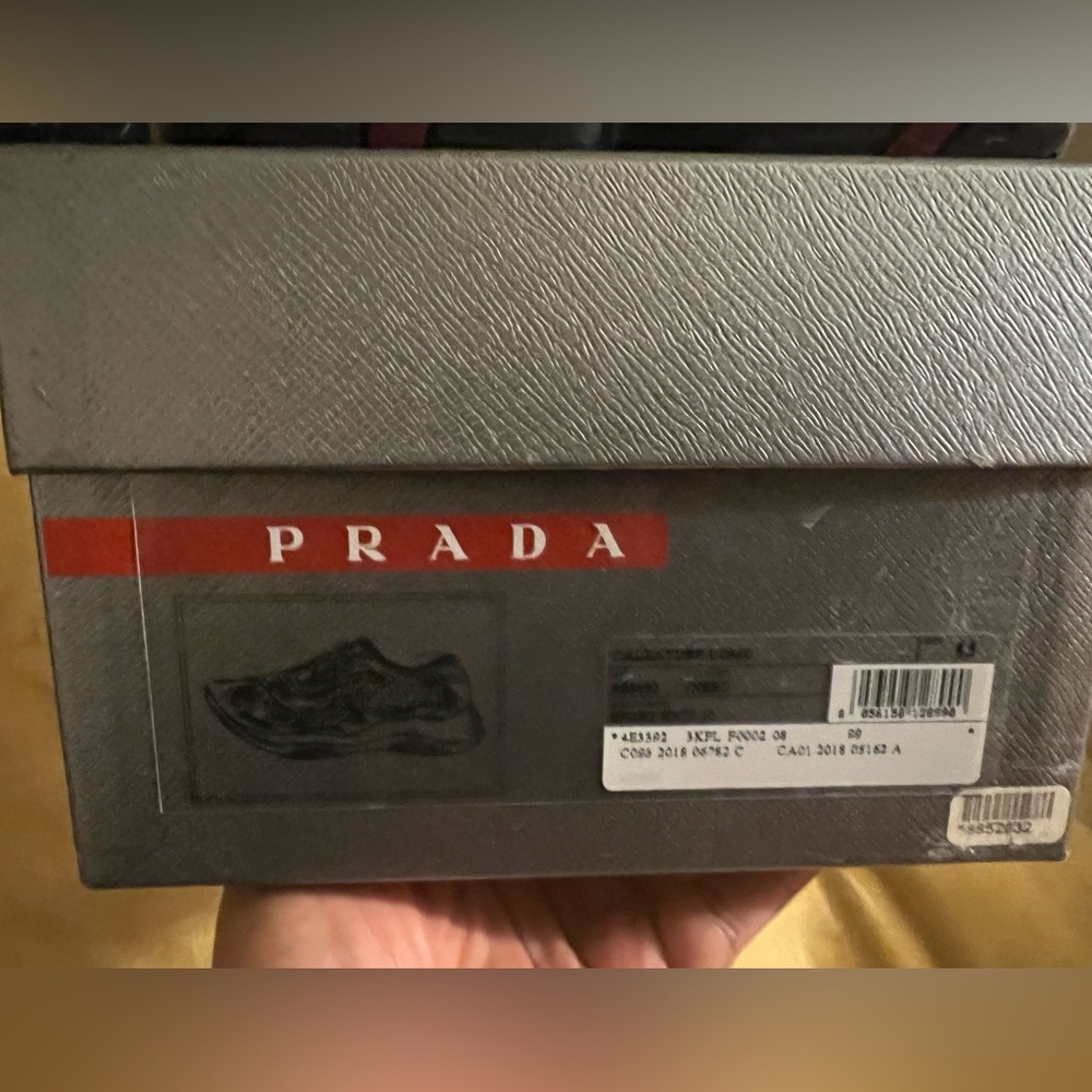 Prada Black and Red Men's Sneakers - Picture 5 of 6